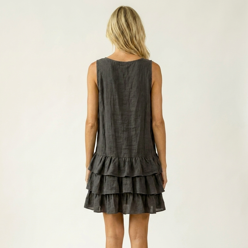 Emily | V-Neck Triple Ruffle Mini Dress