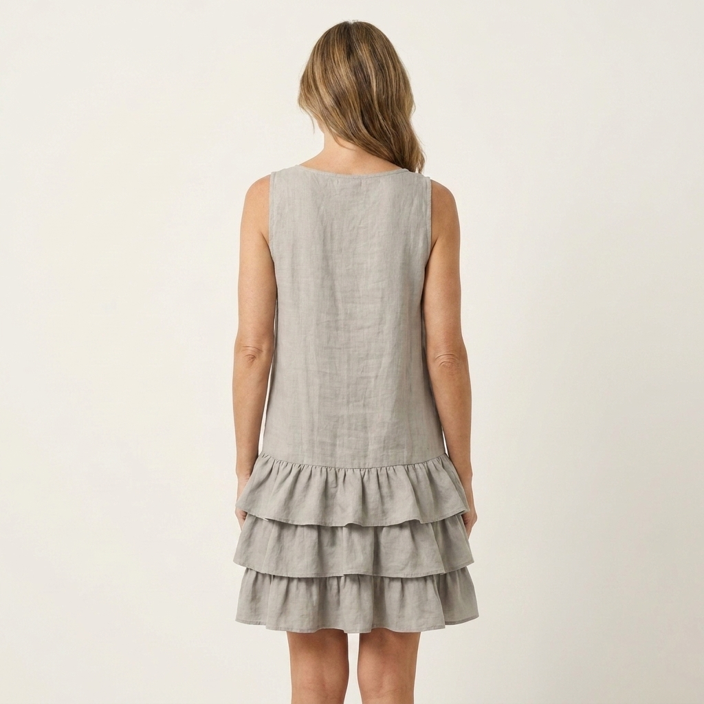 Emily | V-Neck Triple Ruffle Mini Dress