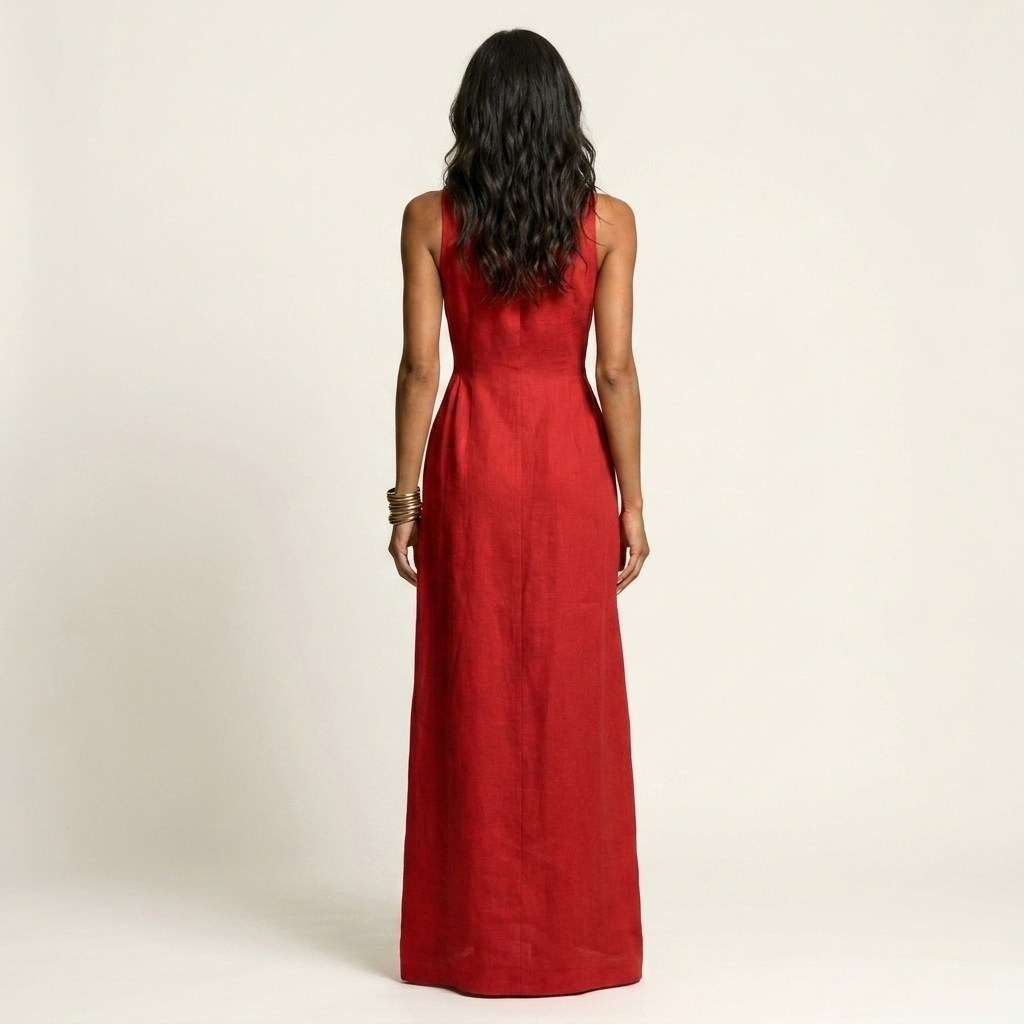 Irelia | Cotton-Linen Maxi  Shirt Dress