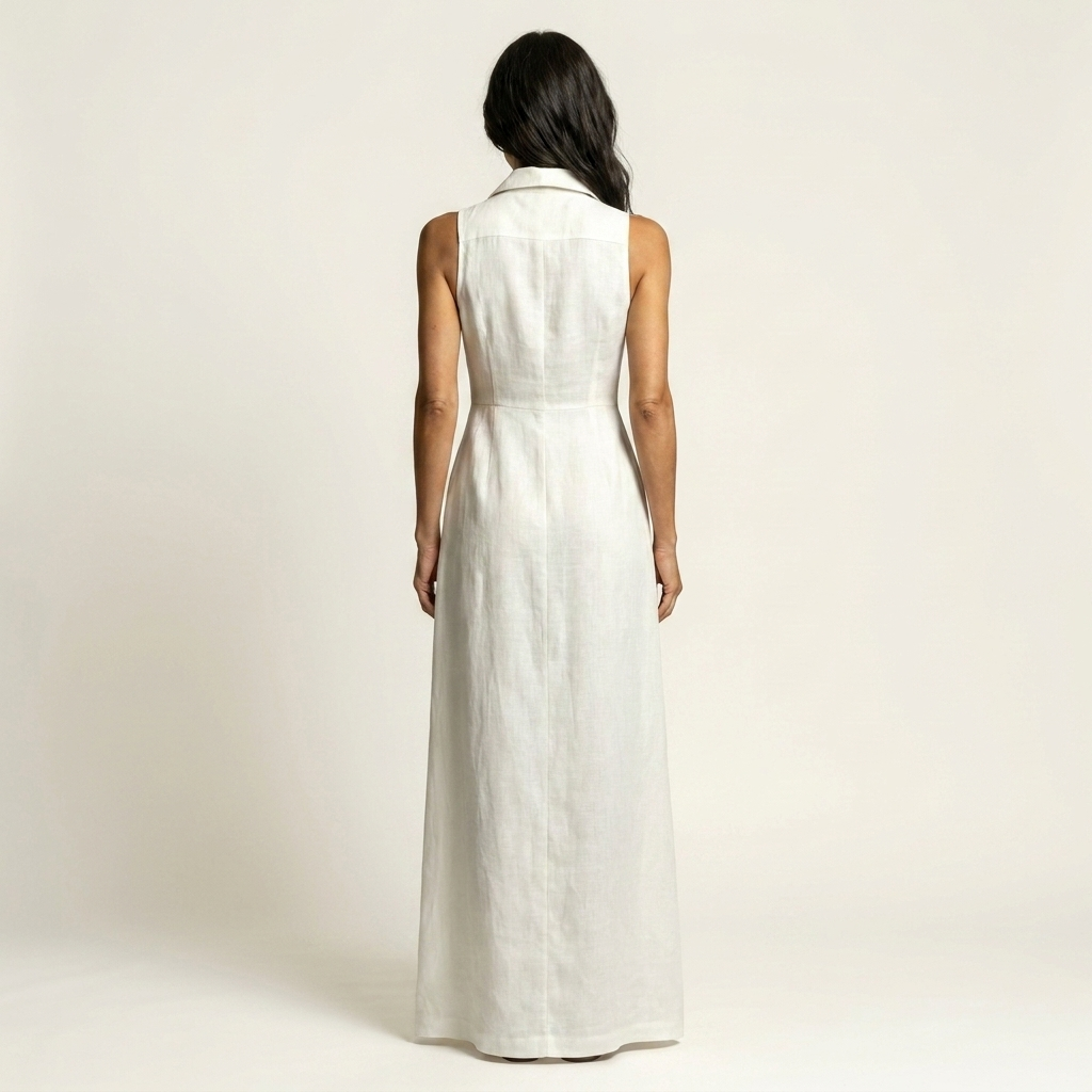 Irelia | Cotton-Linen Maxi  Shirt Dress