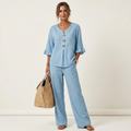 Zoya | Ruffle Sleeve Two-Piece Set