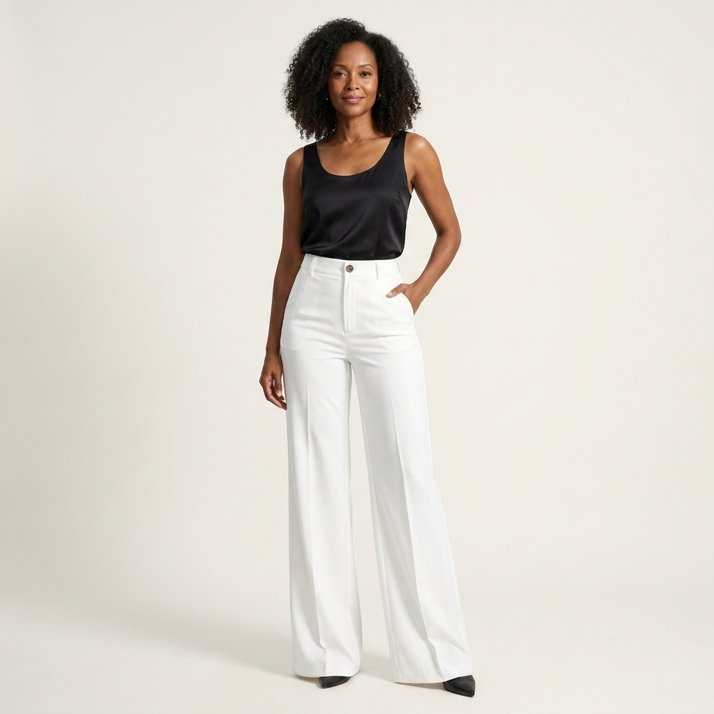 Sloane | High-Waist Stretch Straight-Leg Tailored Trousers
