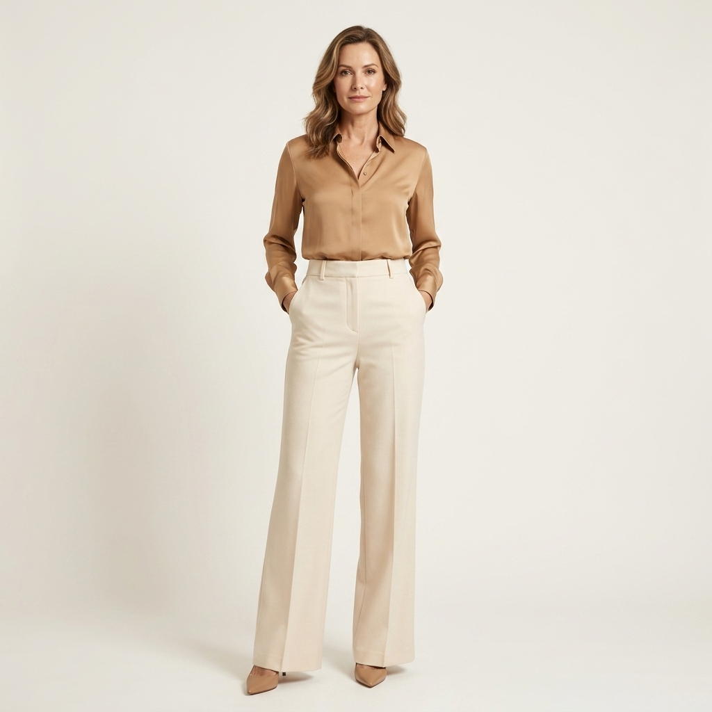 Sloane | High-Waist Stretch Straight-Leg Tailored Trousers