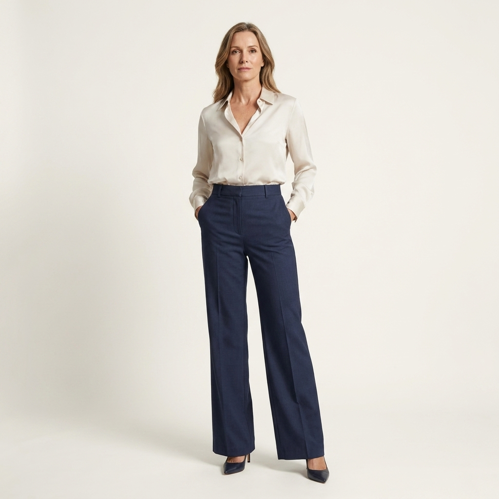 Sloane | High-Waist Stretch Straight-Leg Tailored Trousers