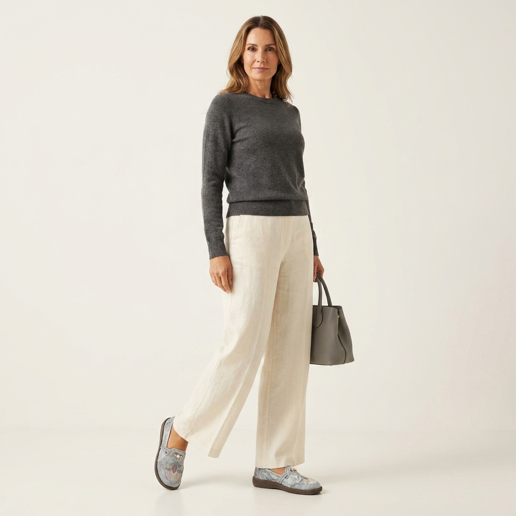 Celly | Embroidered Pearl-Trim Slip-On Loafer