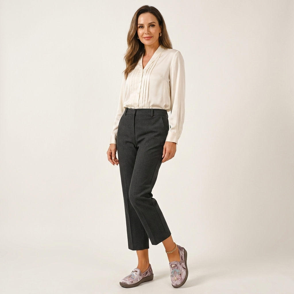 Celly | Embroidered Pearl-Trim Slip-On Loafer