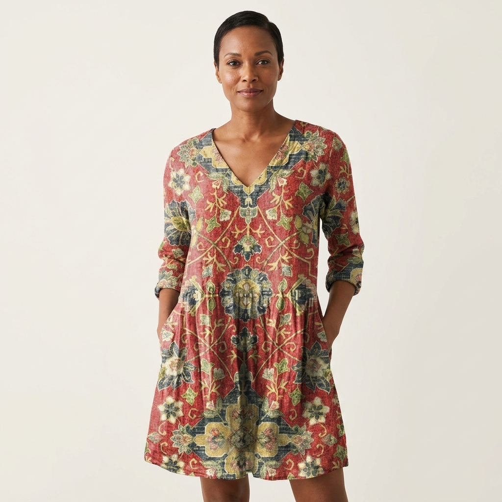 Lea | Long Blouse with V-Neck