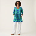Ines | Long Blouse with V-Neck