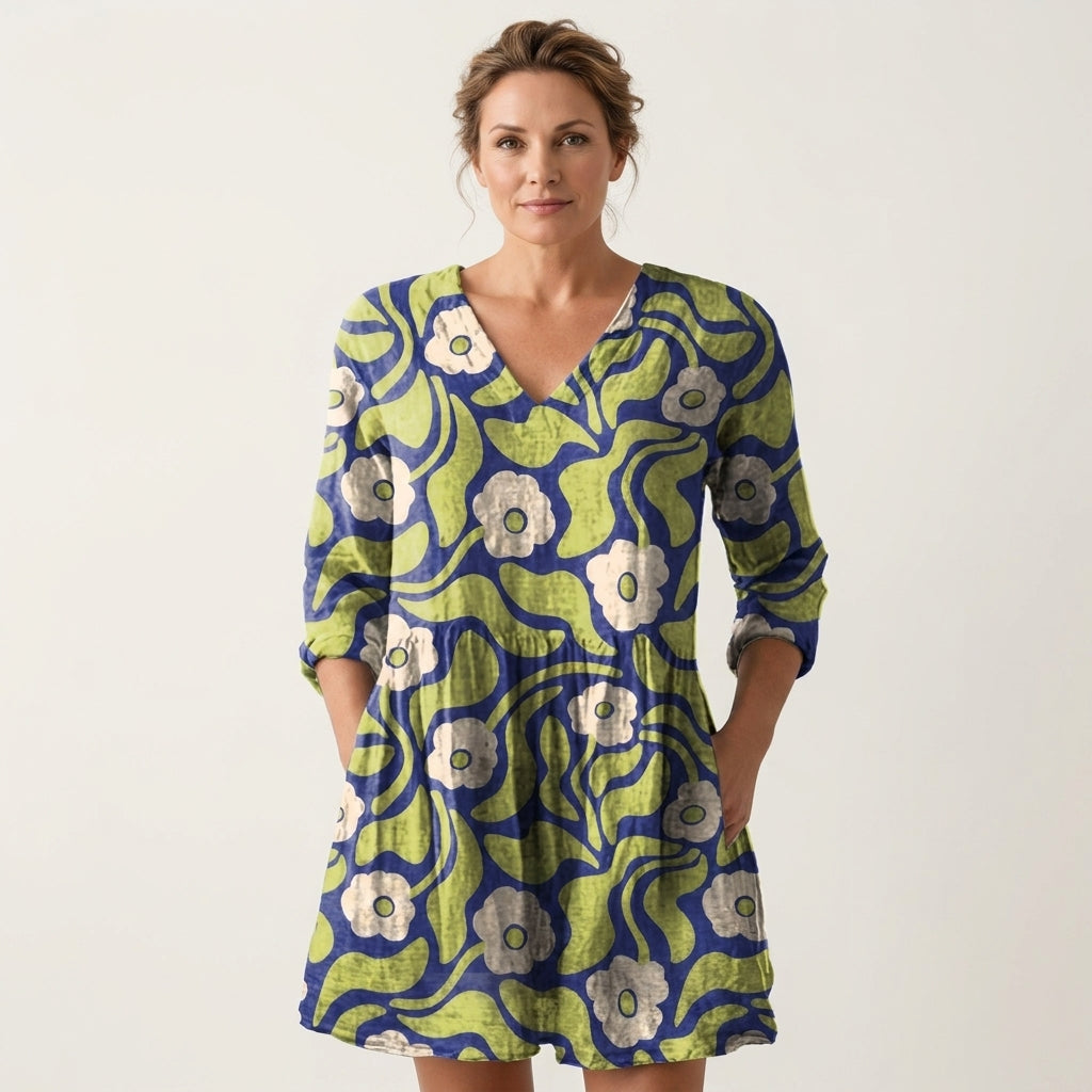 Elodie | Long Blouse with V-Neck