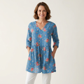 Melanie | Long Blouse with V-Neck