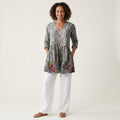 Amelie | Long Blouse with V-Neck