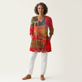Lucie | Long Blouse with V-Neck