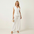 Celiana | Wrap V-Neck Two-Piece Set