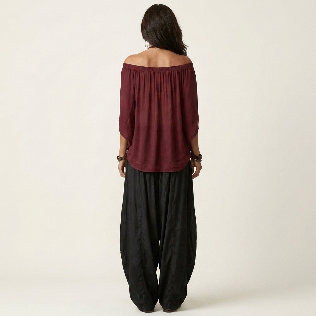 Gianna | Off-Shoulder Top & Harem Pants Two-Piece Set