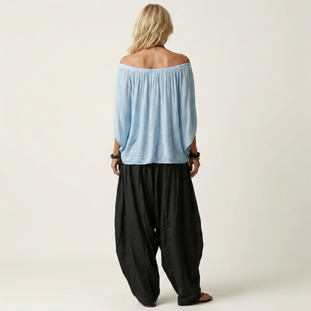 Gianna | Off-Shoulder Top & Harem Pants Two-Piece Set