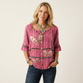 Arabella | Button-Front Three-Quarter Sleeve Blouse 2