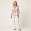 Kelly | Tunic Top With Lace Trim & Three-Quarter Sleeves 10