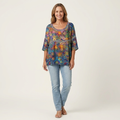 Kelly | Tunic Top With Lace Trim & Three-Quarter Sleeves 11