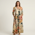 Alexandra | V-Neck Long Sleeve Maxi Dress With Pockets 10