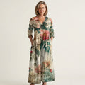 Alexandra | V-Neck Long Sleeve Maxi Dress With Pockets 13