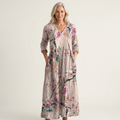 Alexandra | V-Neck Long Sleeve Maxi Dress With Pockets 14