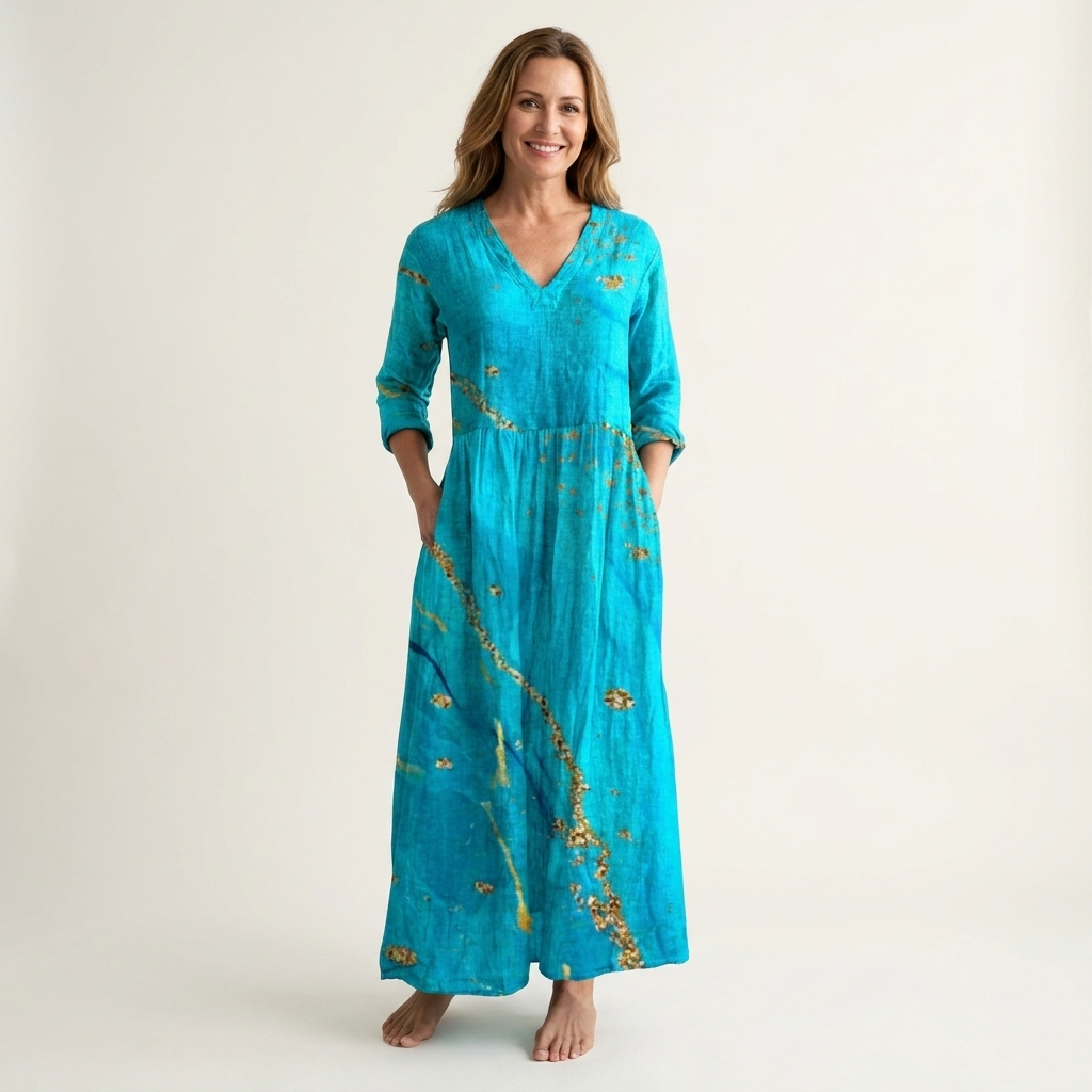 Alexandra | V-Neck Long Sleeve Maxi Dress With Pockets 19