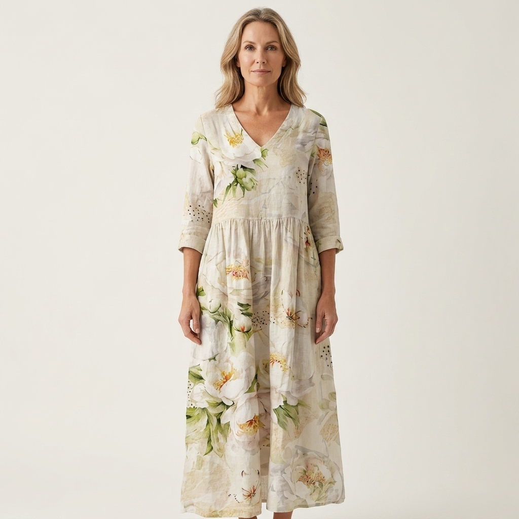 Alexandra | V-Neck Long Sleeve Maxi Dress With Pockets 24