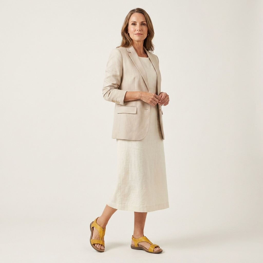 Amara | Adjustable Strap Ergonomic Flat Sandal With Cushioned Footbed