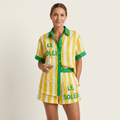 Romina | Short-Sleeve Shirt & Shorts Two-Piece Set 4