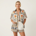 Romina | Short-Sleeve Shirt & Shorts Two-Piece Set 17