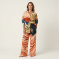 Linda | Long-Sleeve Shirt & Wide-Leg Pants Two-Piece Set 5
