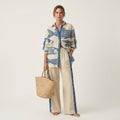 Linda | Long-Sleeve Shirt & Wide-Leg Pants Two-Piece Set 8