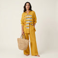 Linda | Long-Sleeve Shirt & Wide-Leg Pants Two-Piece Set 4