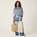 Linda | Long-Sleeve Shirt & Wide-Leg Pants Two-Piece Set 11