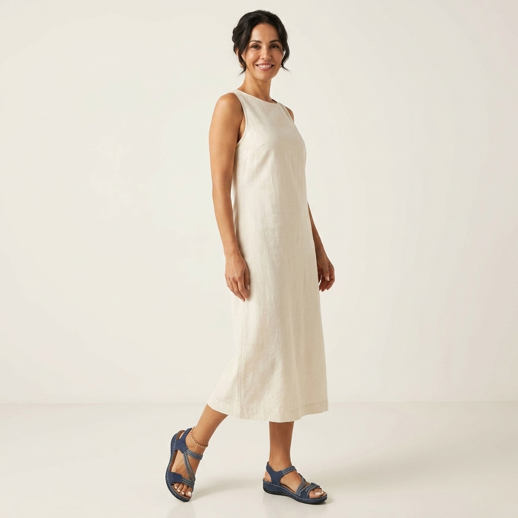 Elayne | Elastic Strap Velcro Comfort Sandal