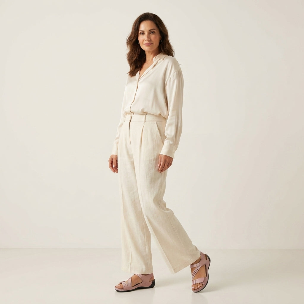 Elayne | Elastic Strap Velcro Comfort Sandal