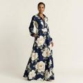 Celeste | Long-Sleeve Shirt Maxi Dress With Pockets