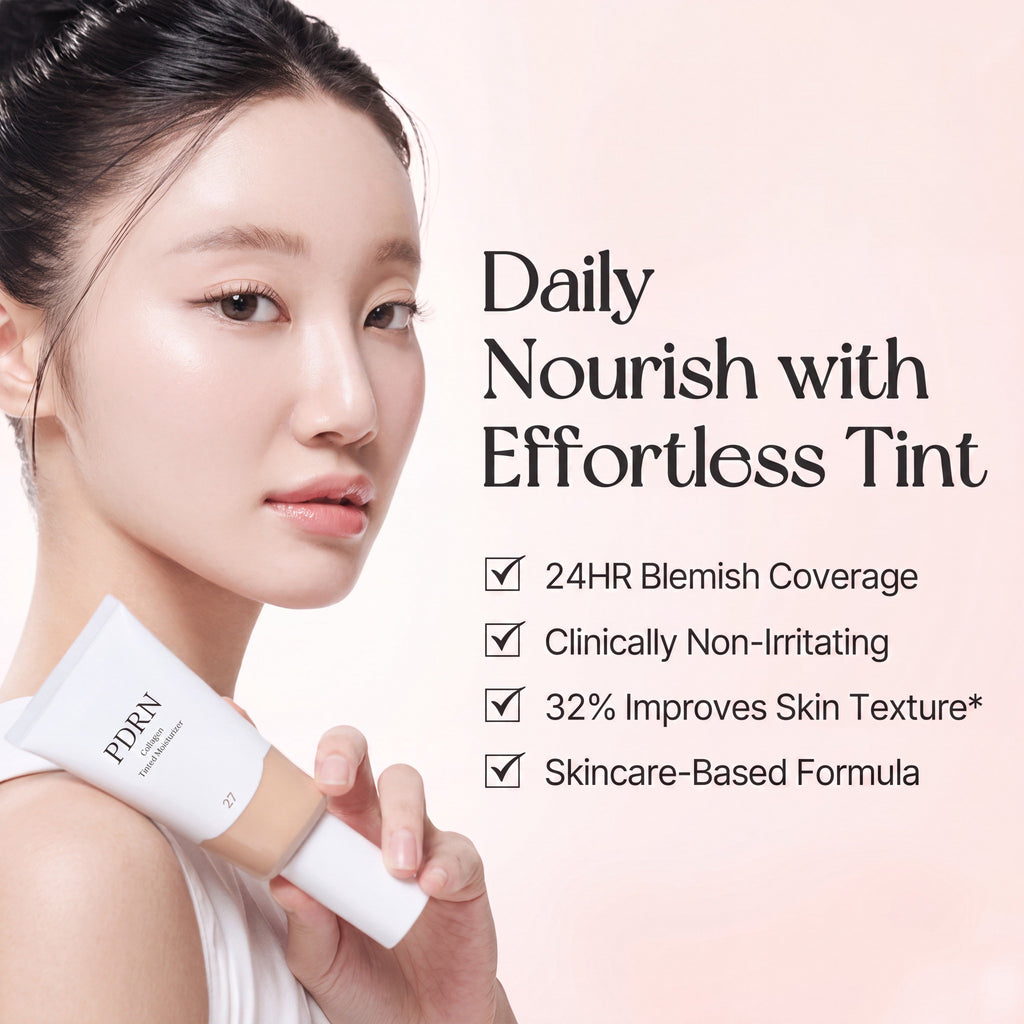 PDRN Collagen Tinted Moisturizer for Hydration, Even Tone & Radiance
