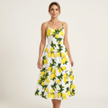 Mell | Spaghetti-Strap Fitted Bodice Midi Dress 7