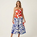 Mell | Spaghetti-Strap Fitted Bodice Midi Dress 8