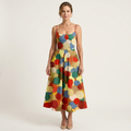 Mell | Spaghetti-Strap Fitted Bodice Midi Dress 9