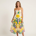 Mell | Spaghetti-Strap Fitted Bodice Midi Dress 14