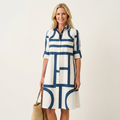 Alexia | Collared Midi Shirt Dress With Pockets 5