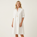 Alexia | Collared Midi Shirt Dress With Pockets 9