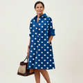 Alexia | Collared Midi Shirt Dress With Pockets 3