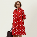 Alexia | Collared Midi Shirt Dress With Pockets 13