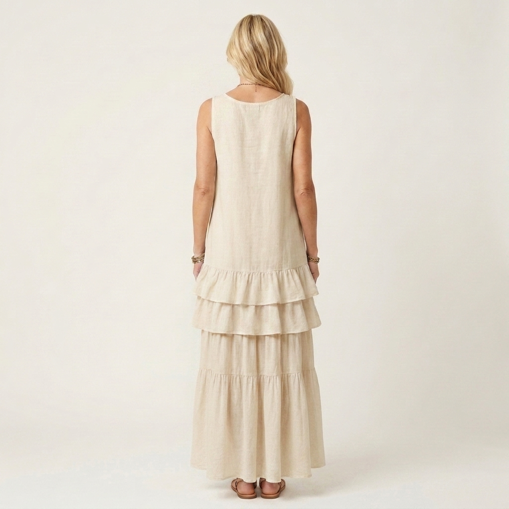 Gloria | V-Neck Tiered Ruffle Maxi Dress