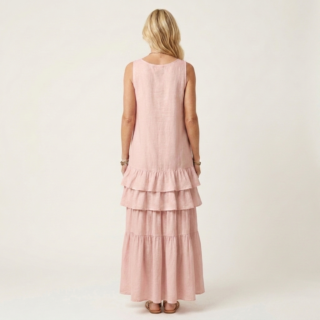 Gloria | V-Neck Tiered Ruffle Maxi Dress