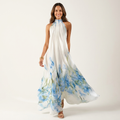 Celinda | Floral Halter-Neck Maxi Dress