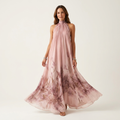 Rosalind | Floral Halter-Neck Maxi Dress